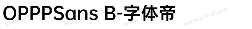 OPPPSans B字体转换
